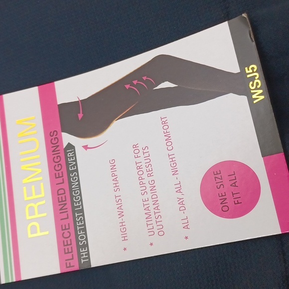 NEW MIX PREMIUM High Waisted Tummy Shaping Black Leggings One Size Fits All BNWT - Picture 6 of 10